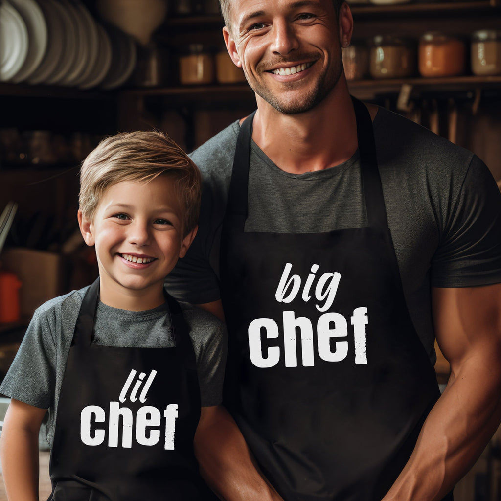 Big Chef & Lil Chef - Adult & Kids Aprons - (Sold Separately)