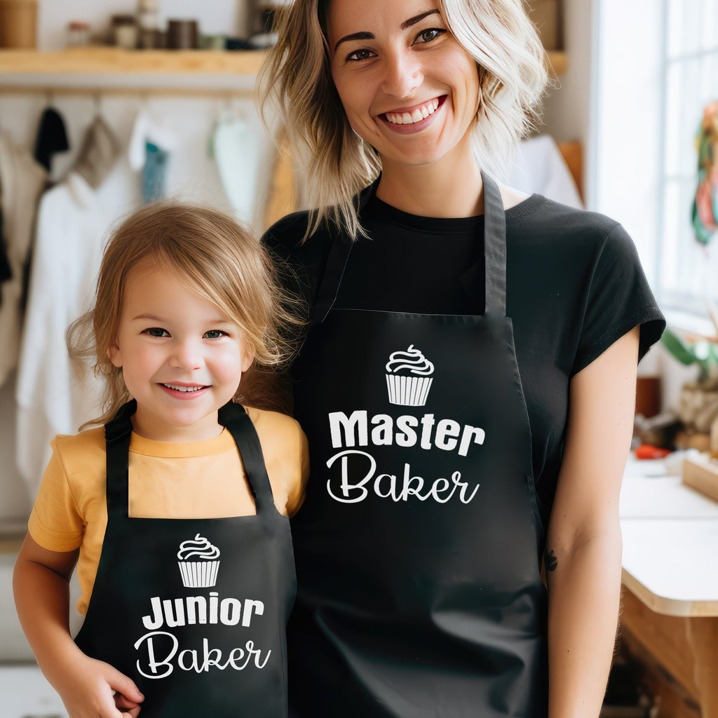 Master Baker & Junior Baker - Adult & Kids Aprons - (Sold Separately)