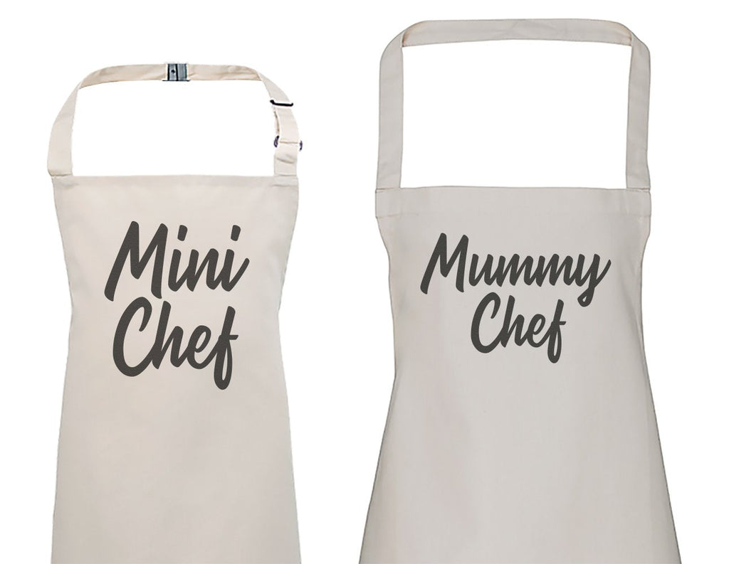 Mummy Chef & Mini Chef - Womens & Kids Apron Set (4784722608177)