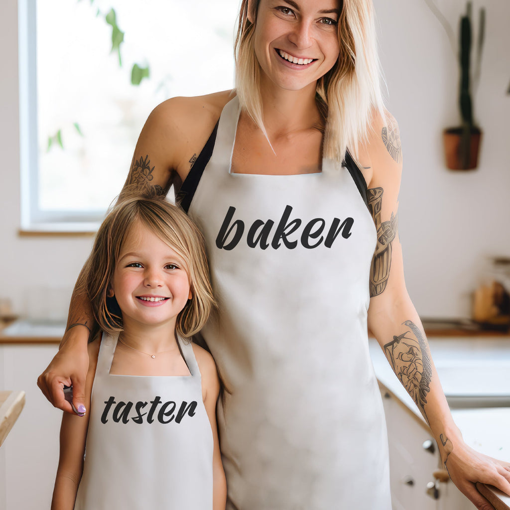 Baker & Taster - Adults & Kids Aprons - (Sold Separately)