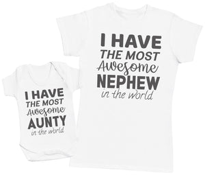 Most Awesome Nephew - Baby Bodysuit & Mother's T - Shirt (4339492945969)
