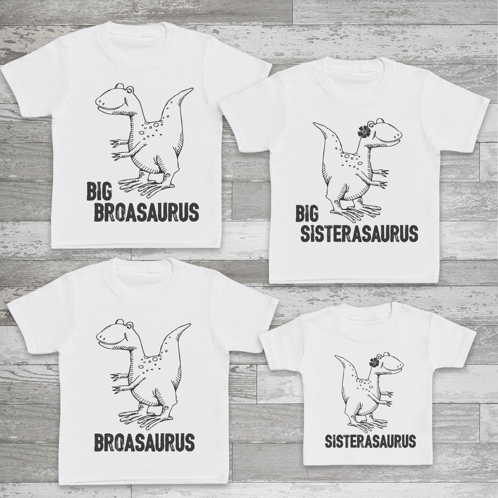 Big & Little Dino Siblings - Matching Sisters & Brother Set - 0M upto 14 years - (Sold Separately)