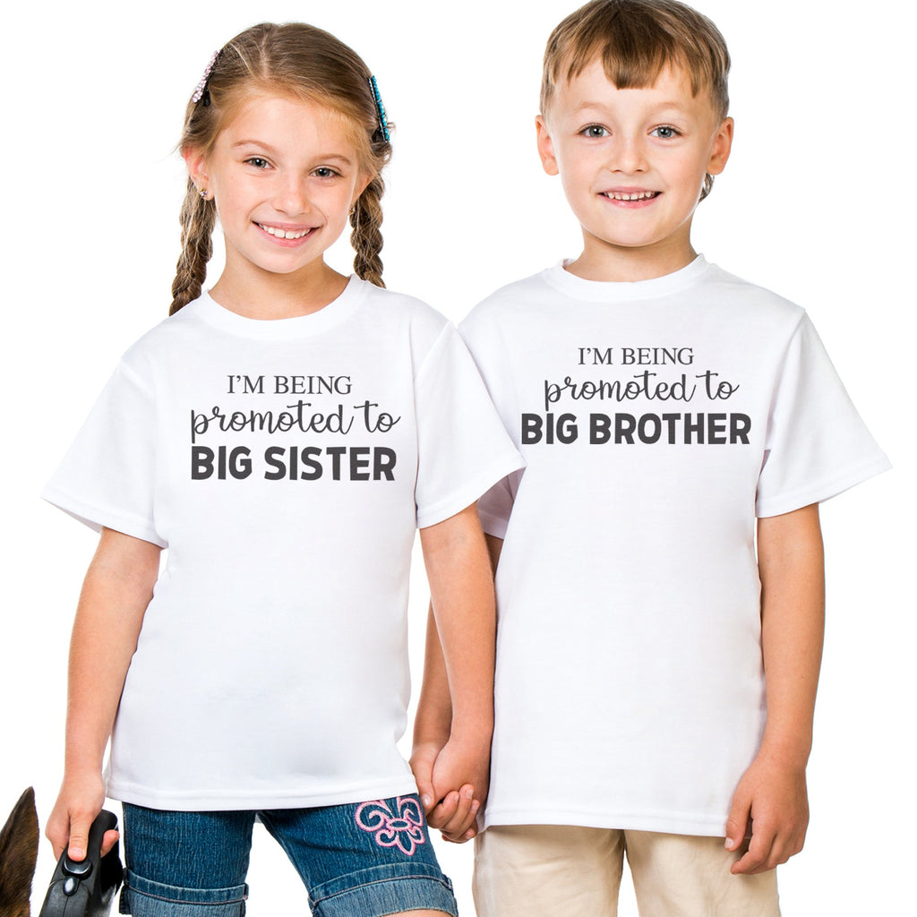 Promoted To Big Sibling - Matching Sisters & Brother Set - 0M upto 14 years - (Sold Separately)