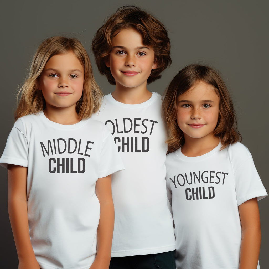 Oldest, Middle, Youngest Child - Matching Sisters & Brother Set - 0M upto 14 years - (Sold Separately)