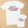 My First Christmas as Daddy Set - Family Matching Christmas Tops - Adult, Kids & Baby - (Sold Separately)