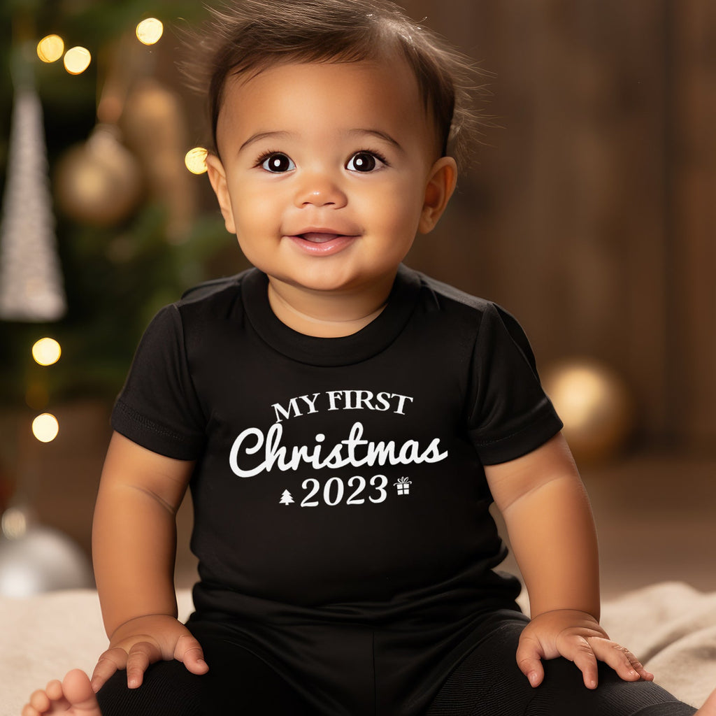 PERSONALISED My First Christmas & Year - Baby Bodysuit & Baby T-Shirt