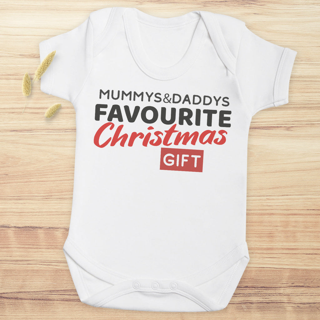 Mummys & Daddys Favourite Christmas Gift - Baby Bodysuit & Baby T-Shirt
