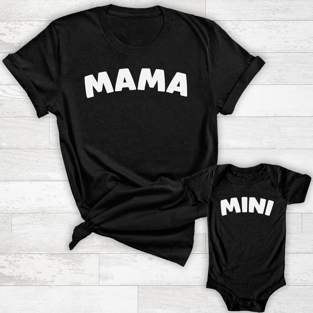 Mama & Mini - Baby T-Shirt & Bodysuit / Mum T-Shirt - (Sold Separately)