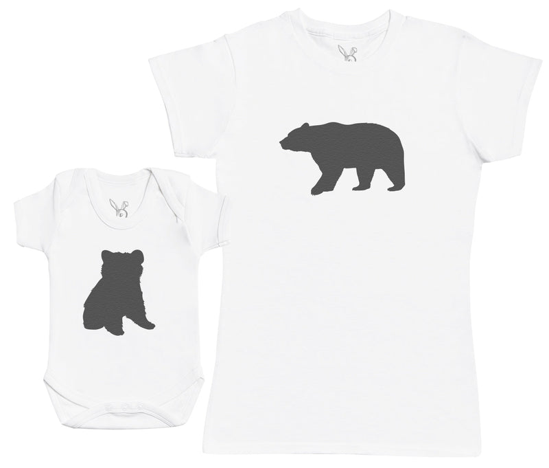 Mama Bear & Baby Bear - Baby T-Shirt & Bodysuit / Mum T-Shirt - (Sold Separately)