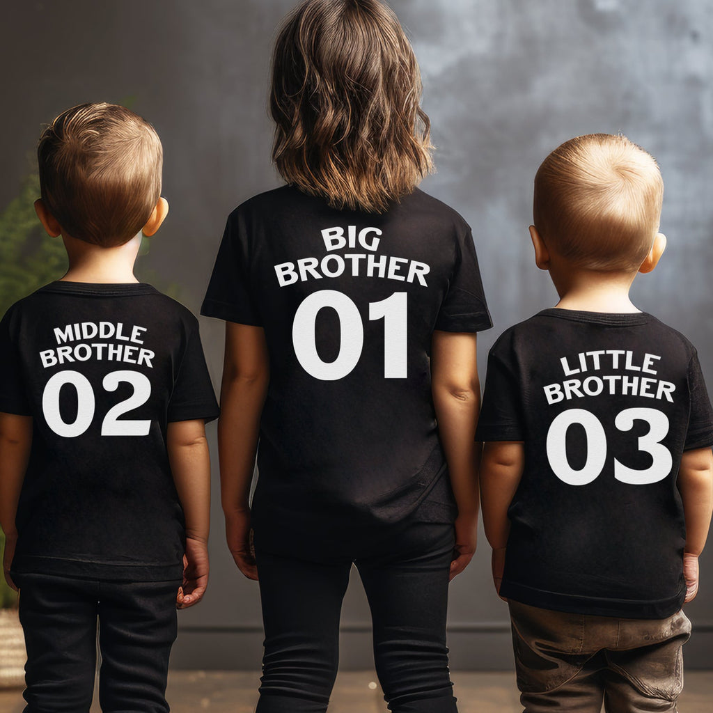 Big, Middle & Little Brother - Matching Brothers Set - Matching Sets - 0M upto 14 years - (Sold Separately)
