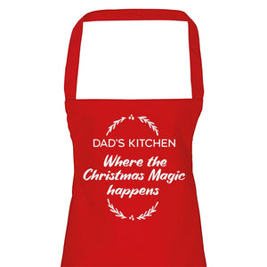 Dad's Kitchen Where The Christmas Magic Happens - Mens Apron (4784722149425)