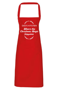 Dad's Kitchen Where The Christmas Magic Happens - Mens Apron (4784722149425)