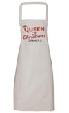Queen Of Christmas Dinner - Womens Apron (4784722247729)