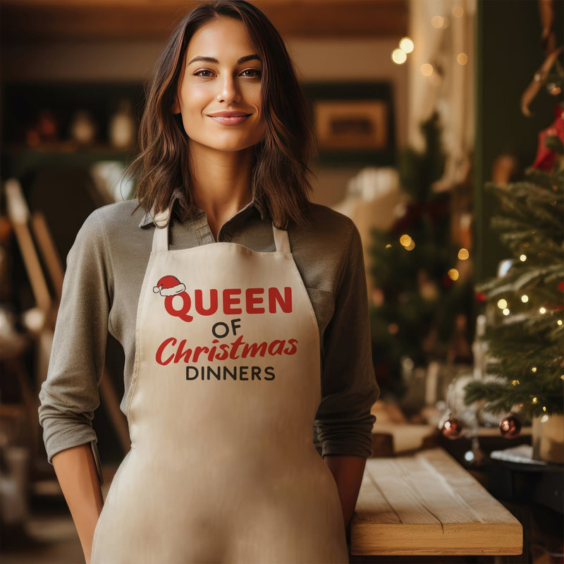 Queen Of Christmas Dinner - Womens Apron