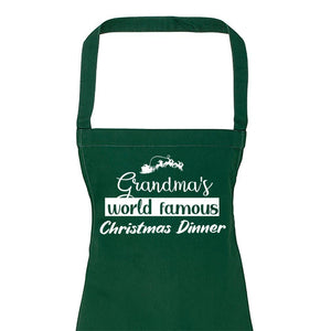 Grandma's World Famous Christmas Dinner - Womens Apron (4784721756209)