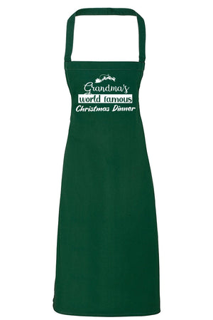 Grandma's World Famous Christmas Dinner - Womens Apron (4784721756209)