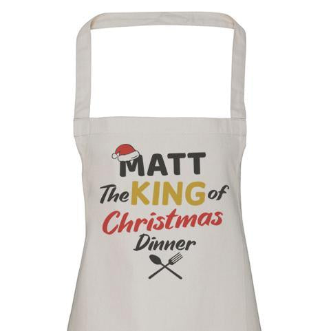 Personalised King Of Christmas Dinner - Mens Apron (4784721887281)