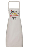 Personalised King Of Christmas Dinner - Mens Apron (4784721887281)