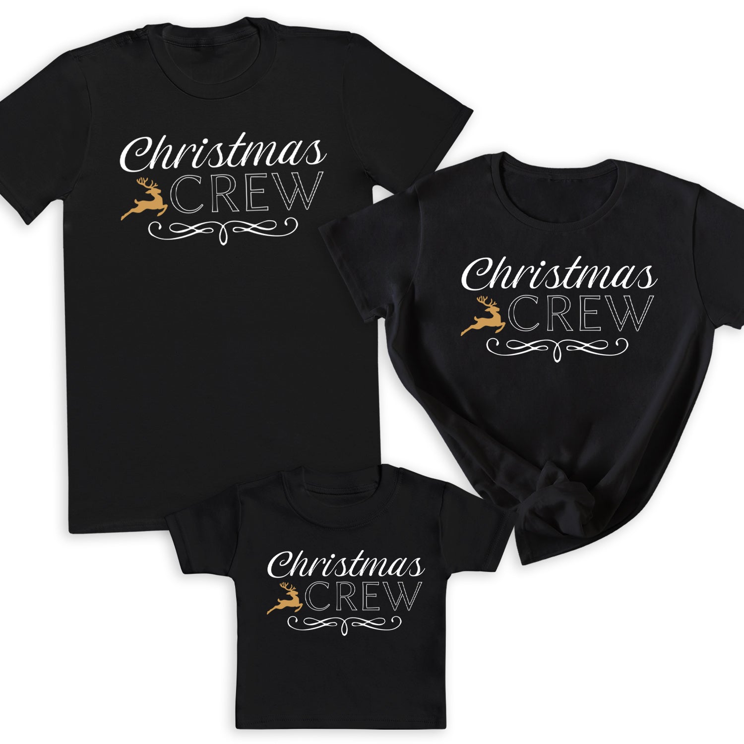 Christmas Crew - Family Matching Christmas Tops - Adult, Kids & Baby - (Sold Separately)