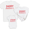 PERSONALISED We Believe - Family Matching Christmas Tops - (Sold Separately)