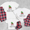 Elf Squad - Family Matching Christmas Pyjamas - Top & Tartan PJ Bottoms - (Sold Separately)