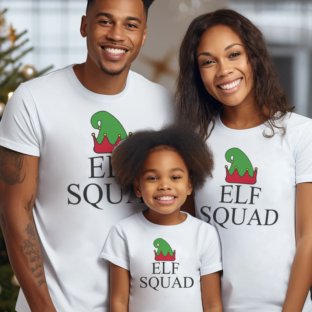 Elf Squad - Family Matching Christmas Tops - Adult, Kids & Baby - (Sold Separately)