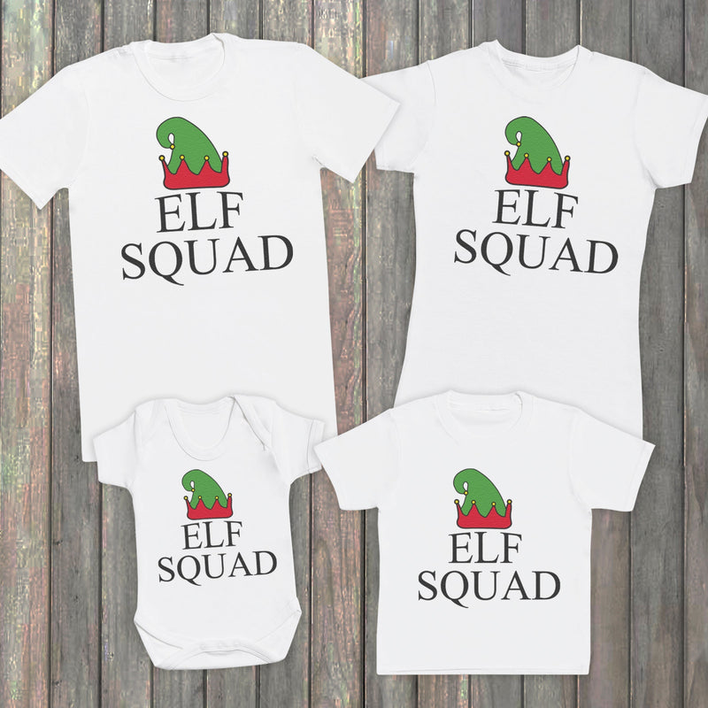 Elf Squad  - Family Matching Christmas Tops - White T-Shirts - (Sold Separately)