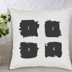 Personalised 4 Photo Squres - Printed Cushion Cover - One Size