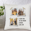 Personalised 3 Photo Polaroids & Text - Printed Cushion Cover - One Size