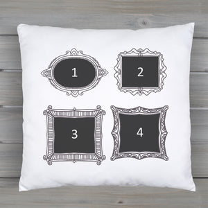 Personalised 4 Photo Frame Choices - Printed Cushion Cover - One Size