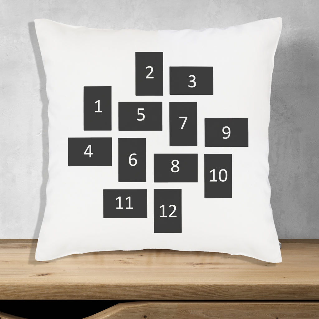 Personalised 12 Photos Collage Upload - Printed Cushion Cover - One Size