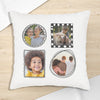 Personalised 4 Shaped Frames Upload - Printed Cushion Cover - One Size