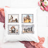Personalised 4 Photo Rectangle Frames Upload - Printed Cushion Cover - One Size