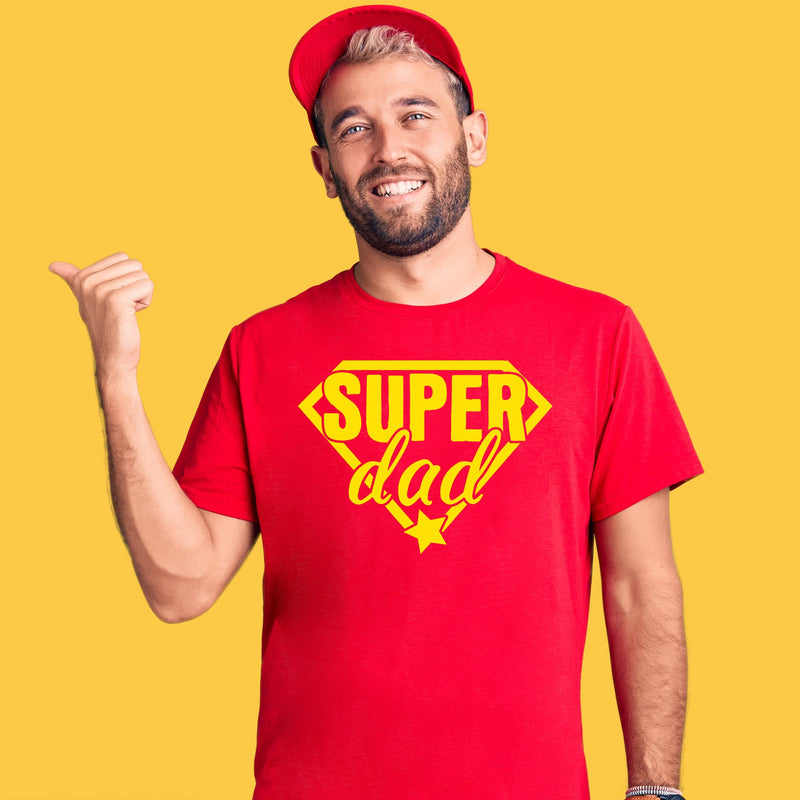 Super Dad Star - Mens T-Shirt - Dads T-Shirt