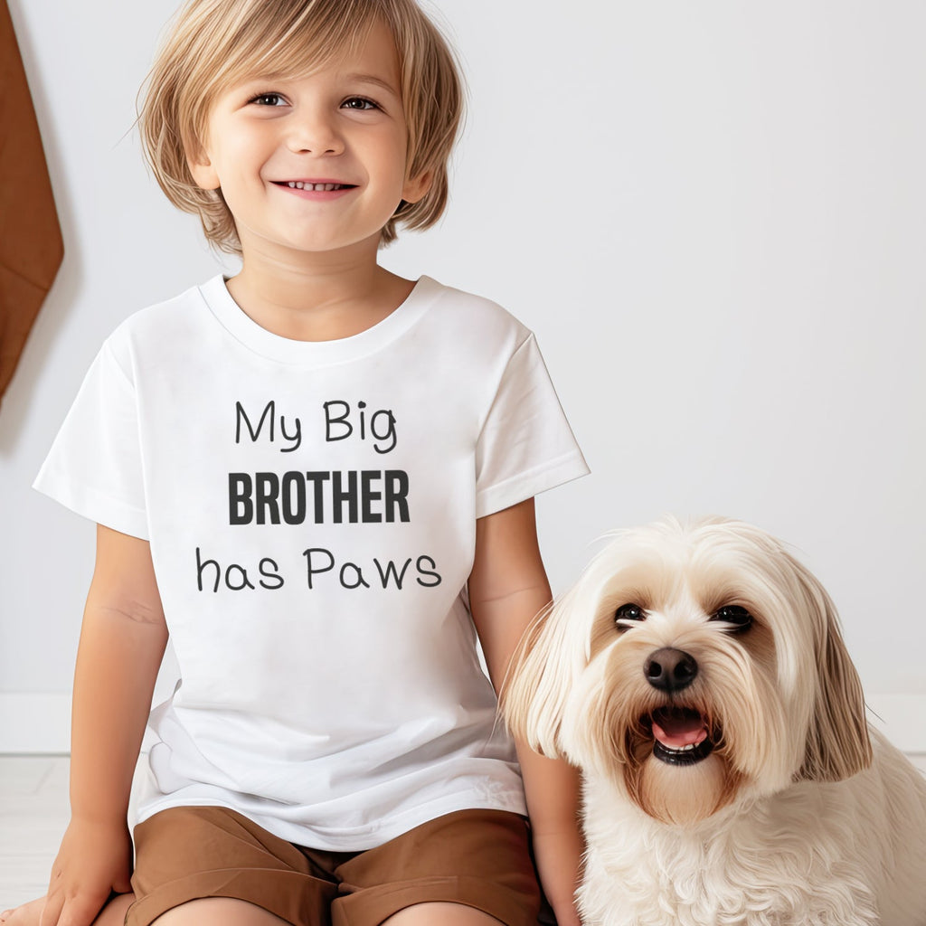 My Big Brother Has Paws - Baby & Kids T-Shirt / Baby Bodysuit