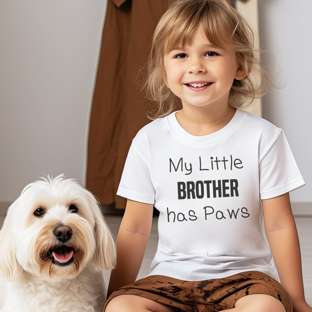 My Little Brother Has Paws - Baby & Kids T-Shirt / Baby Bodysuit