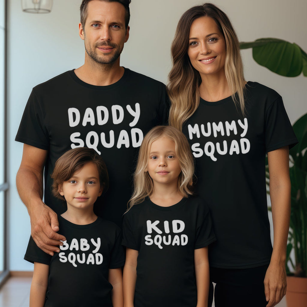 Baby, Kid, Mummy & Daddy Squad - Whole Family Matching - Family Matching Tops - (Sold Separately)