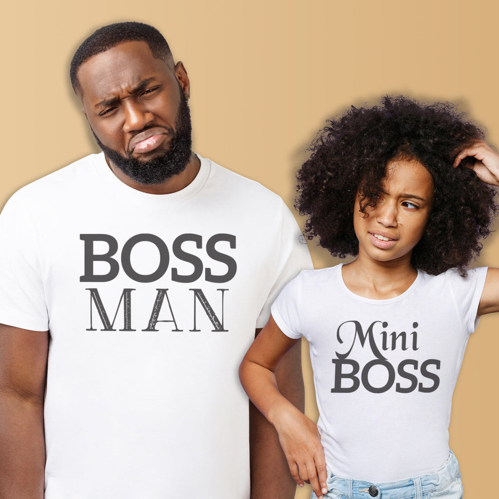 Boss Mini Boss - Dad T-Shirt & Kid's T-Shirt - (Sold Separately)