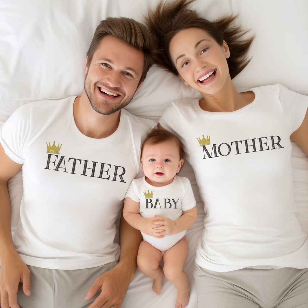 Baby, Father, Mother Crowns - Whole Family Matching - Family Matching Tops - (Sold Separately)