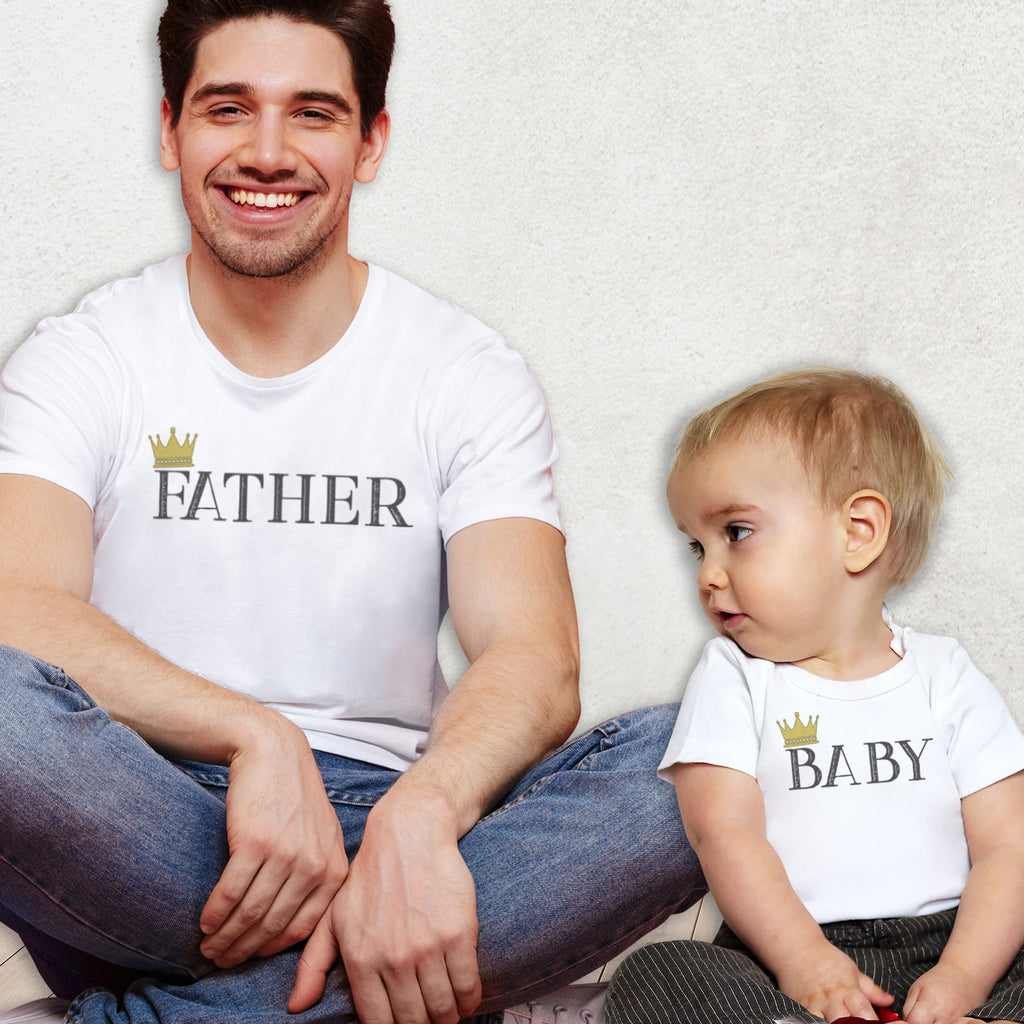 Father & Baby Crowns - T-Shirt & Bodysuit / T-Shirt - (Sold Separately)