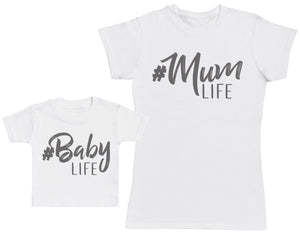 Baby Life Mum Life Matching Mother Baby Gift Set - Womens T Shirt & Baby T Shirt (10450031498)