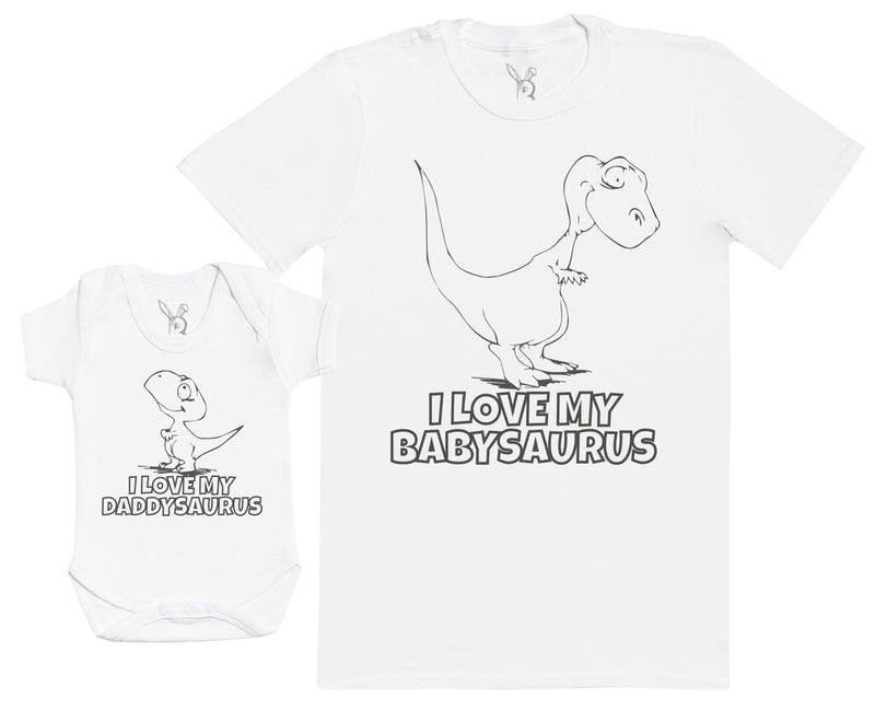 I Love My Daddysaurus - Matching Set - Baby Bodysuit & Dad T-Shirt - (Sold Separately)