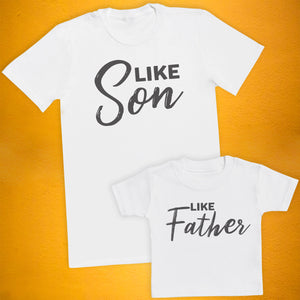 Like Son, Like Father - Matching Set - Baby Bodysuit & Dad T-Shirt - (Sold Separately)