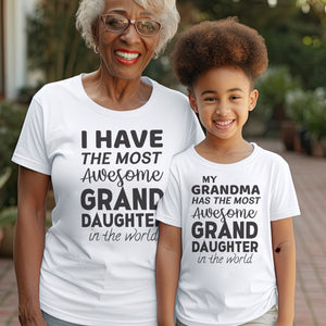 Most Awesome Grandma, Grandaughter - Matching Grandma Set - (Sold Separately)