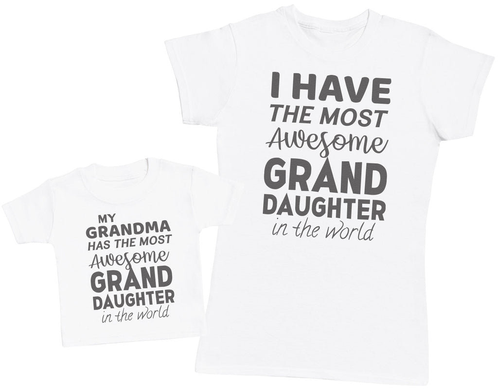 Most Awesome Grandma, Grandaughter - Matching Set - Baby / Kids T-Shirt & Mum T-Shirt (4343438508081)