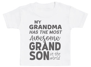 Most Awesome Grandson And Grandma - Matching Set - Baby / Kids T-Shirt & Mum T-Shirt (4343445356593)