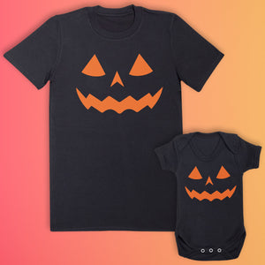 Baby Pumpkin & Daddy Pumpkin - Baby / Kids T-Shirt & Father's T-Shirt - (Sold Separately)