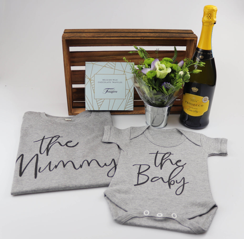 Luxury New Mum Hamper - With Fresh Flowers