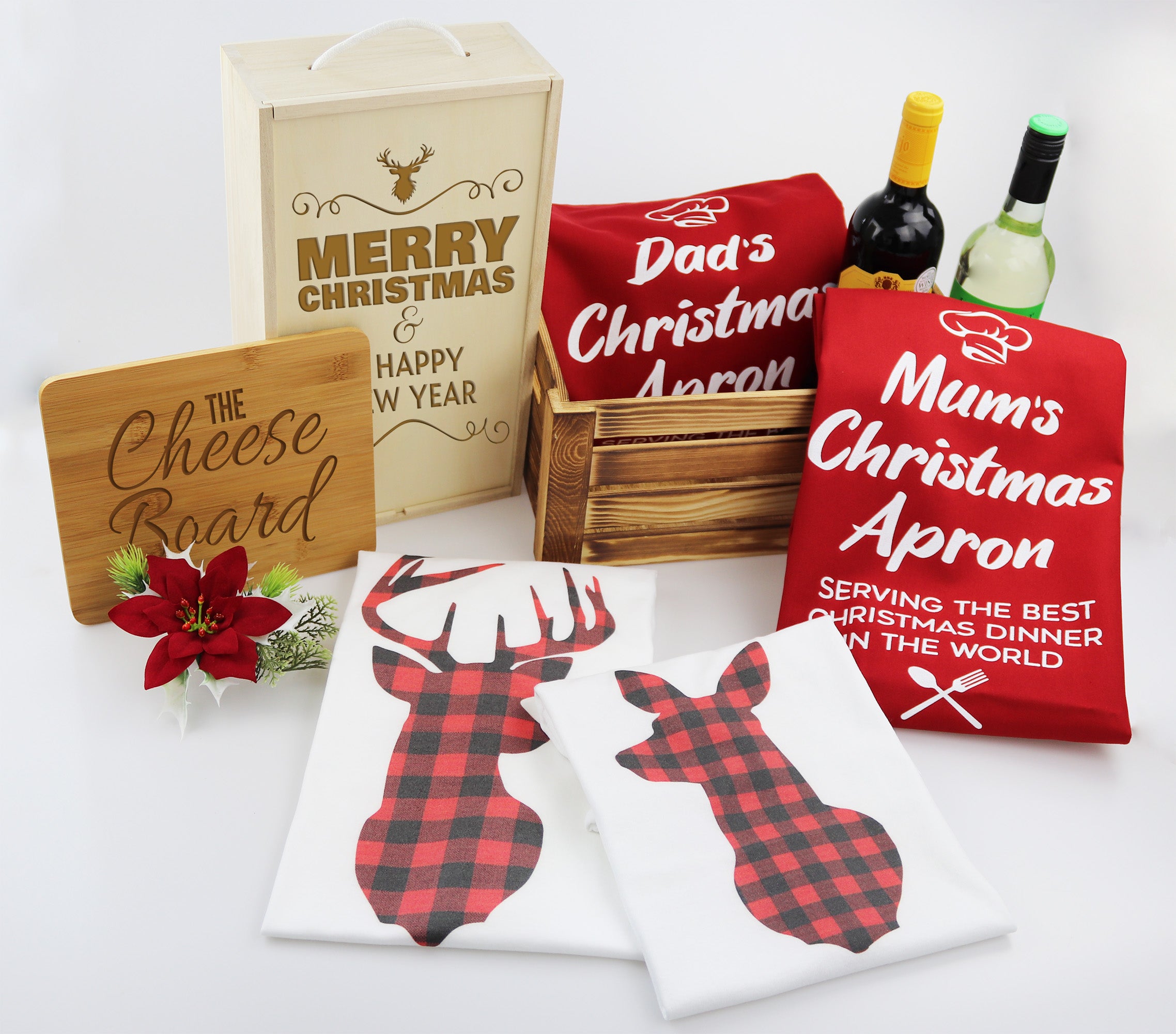 Luxury Christmas Hamper For Mum & Dad With Wine