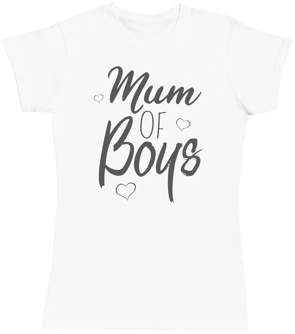Mum Of Boys- Mums T-Shirt (4500700233777)
